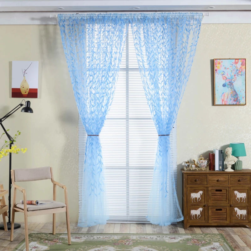 Voile Solid Sheer Gordijnen Window Curtains Living Room in USA