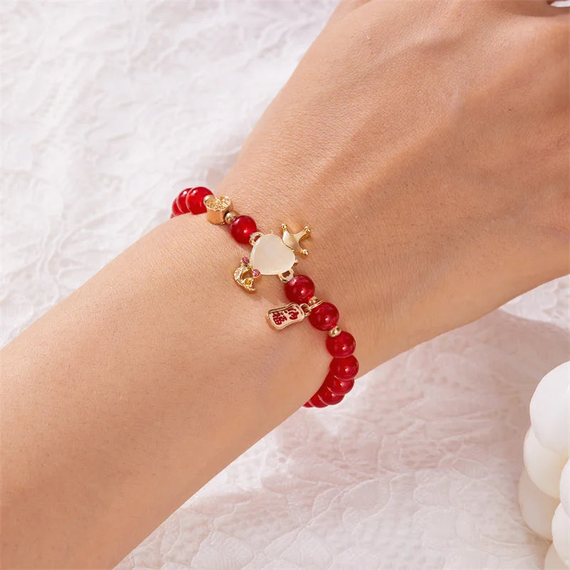 Snake Year Luck Bracelet Women Blessing Amulet in USA