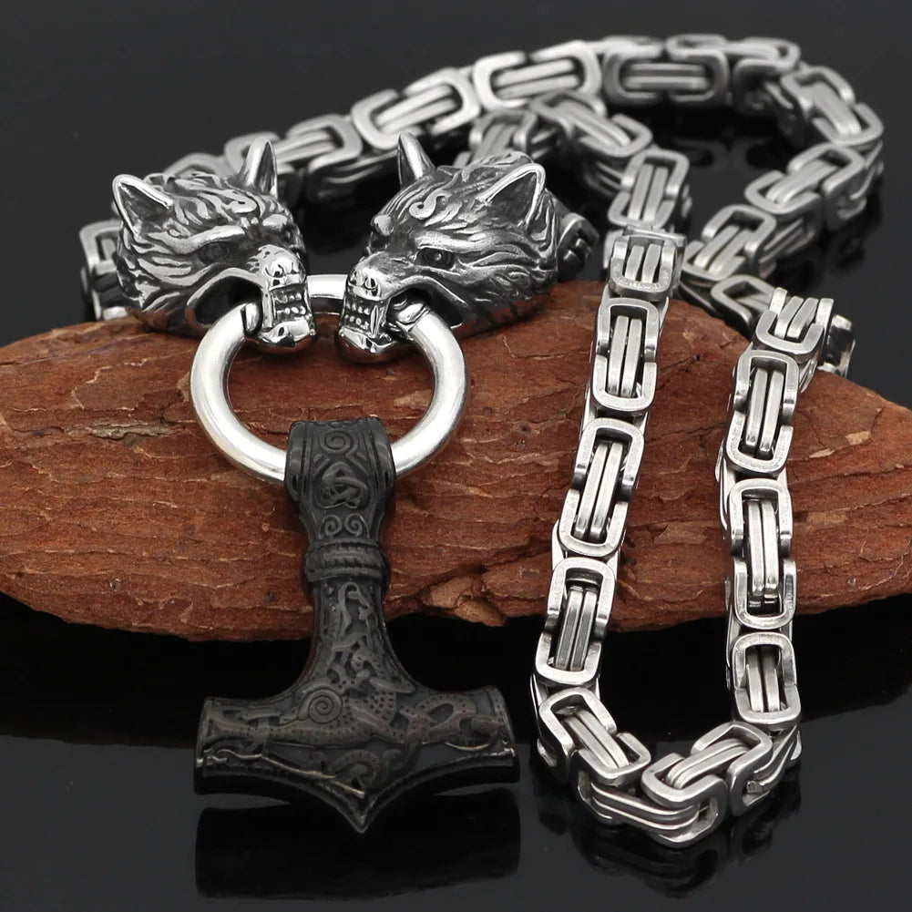 Fashion Viking style Thor hammer pendant necklace in USA