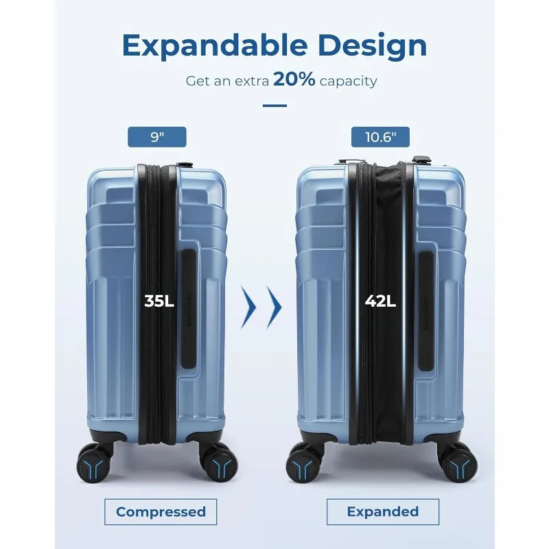 Expandable Carry Luggage Airline Approved Lightweight in USA