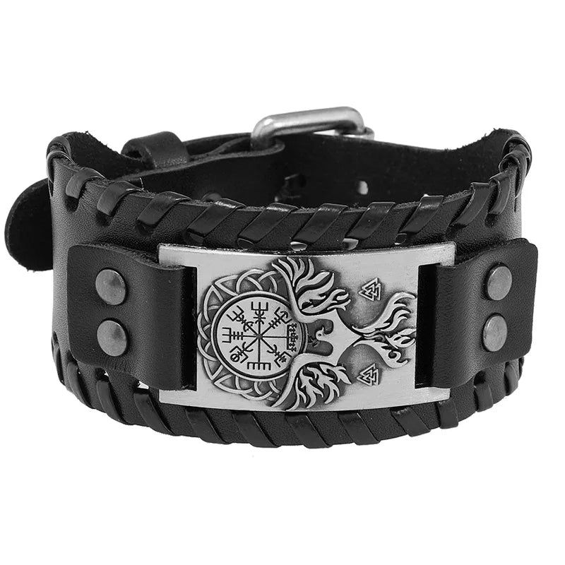 Leather Pirate Compass Bracelet Men's Bracelet in USA