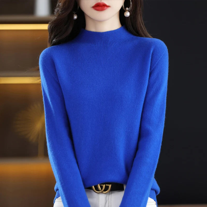 Pure Wool Half-neck Pullover In Autumn And Winter New Cashmere in USA