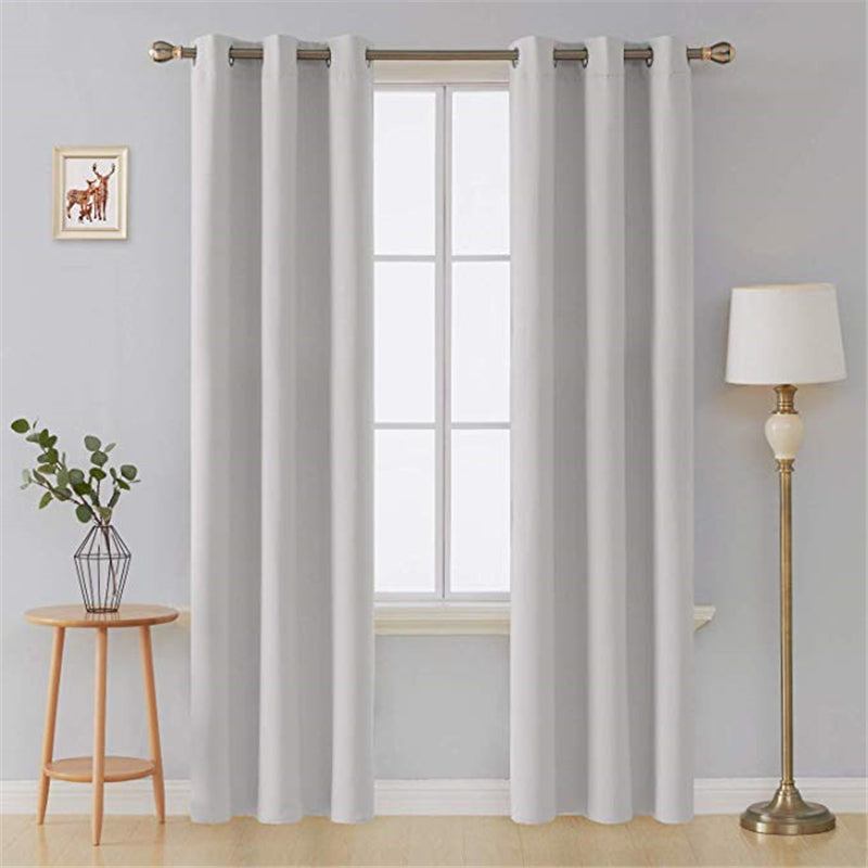 Black Blackout Thermal Insulated Curtains Living Room Bedroom in USA