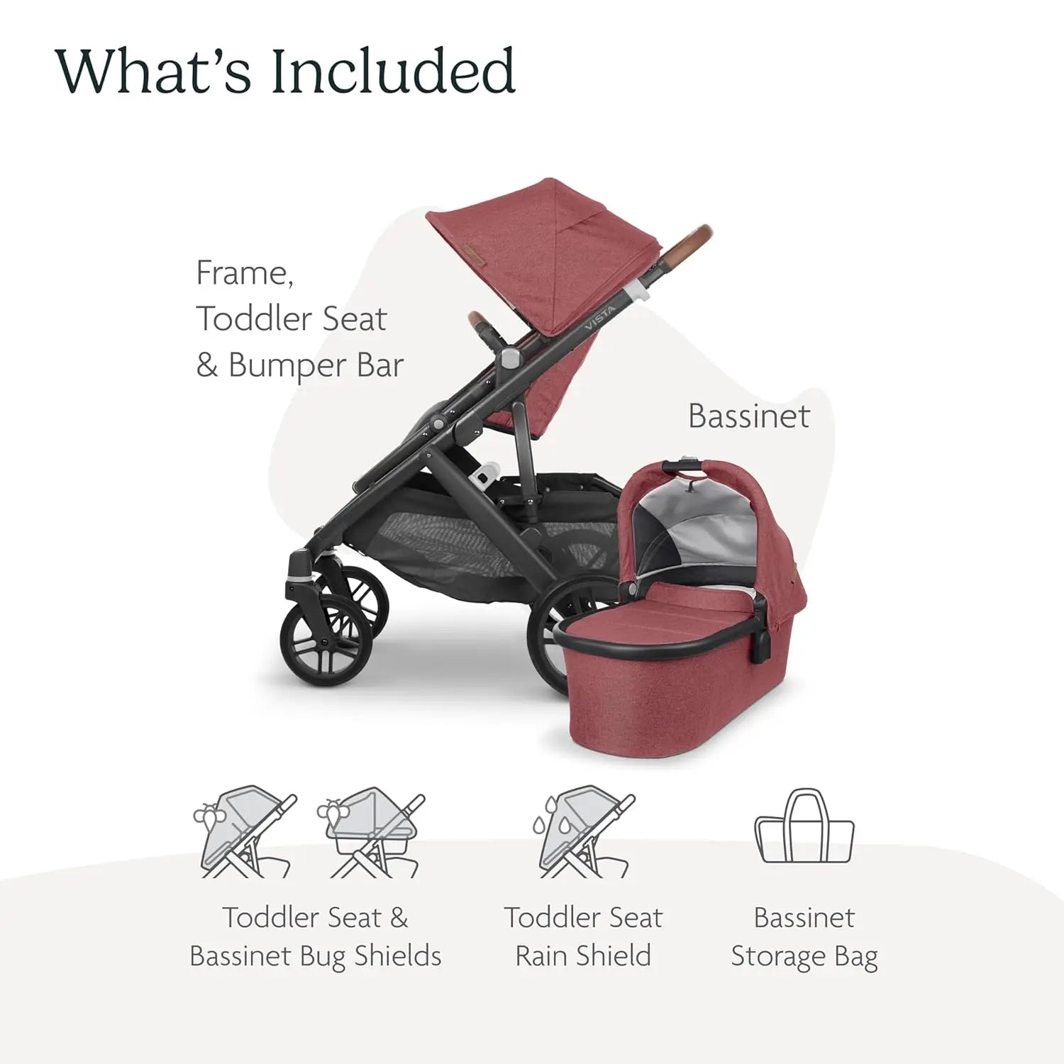 Vista V2 Stroller/Convertible Single Double System/Bassinet in USA