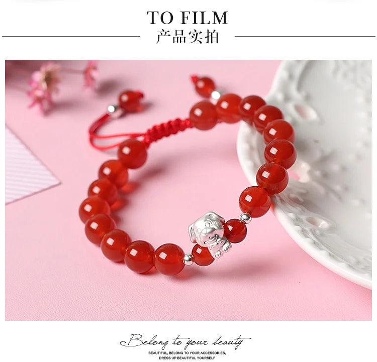 Sterling Silver Red Rope for Women and Men Korean Version in USA.