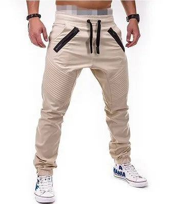 Men Pocket Long Pencil Pants Summer Low Elastic Waist in USA