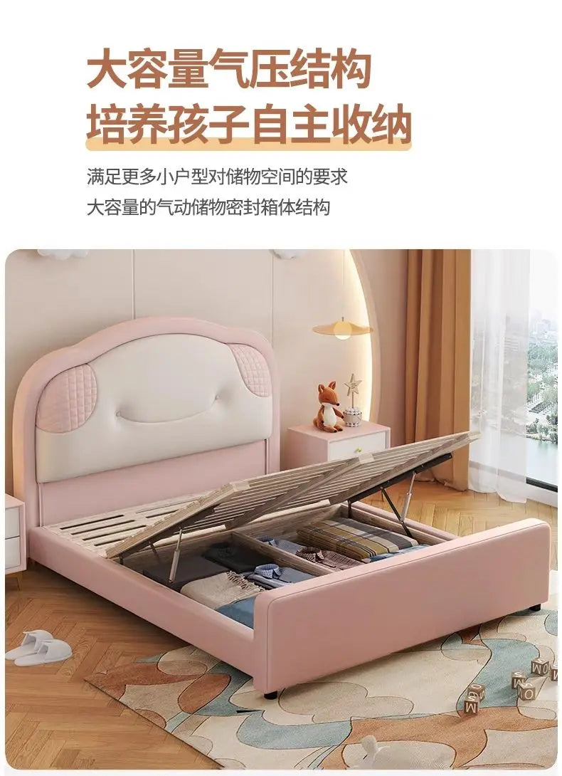 Double Bed Household Single Storage Double Bed Girl Bedroom