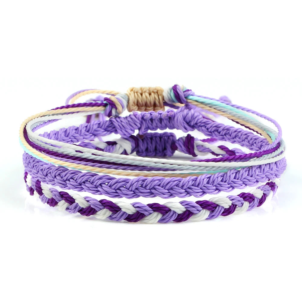 Multi Color Tibetan Buddhist Bracelet Women Men Lucky Charm in USA.