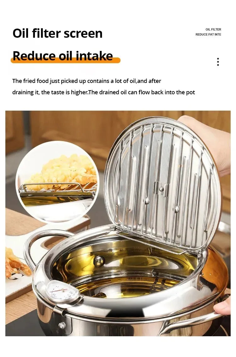 Stainless Steel Pan ,Tempura Fryer Pan, cookware in USA.