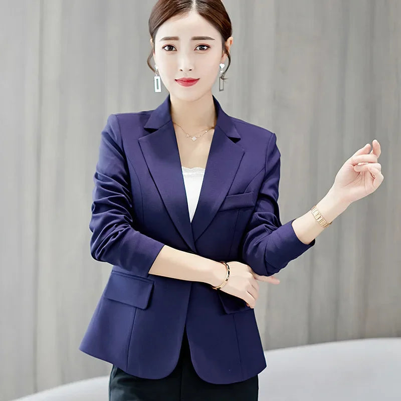 Black Women Blazer Formal Slim Blazers Lady Office Work in USA