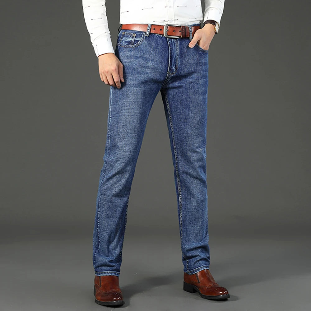 Wthinlee Spring Summer Business Jeans Men Light Blue in USA