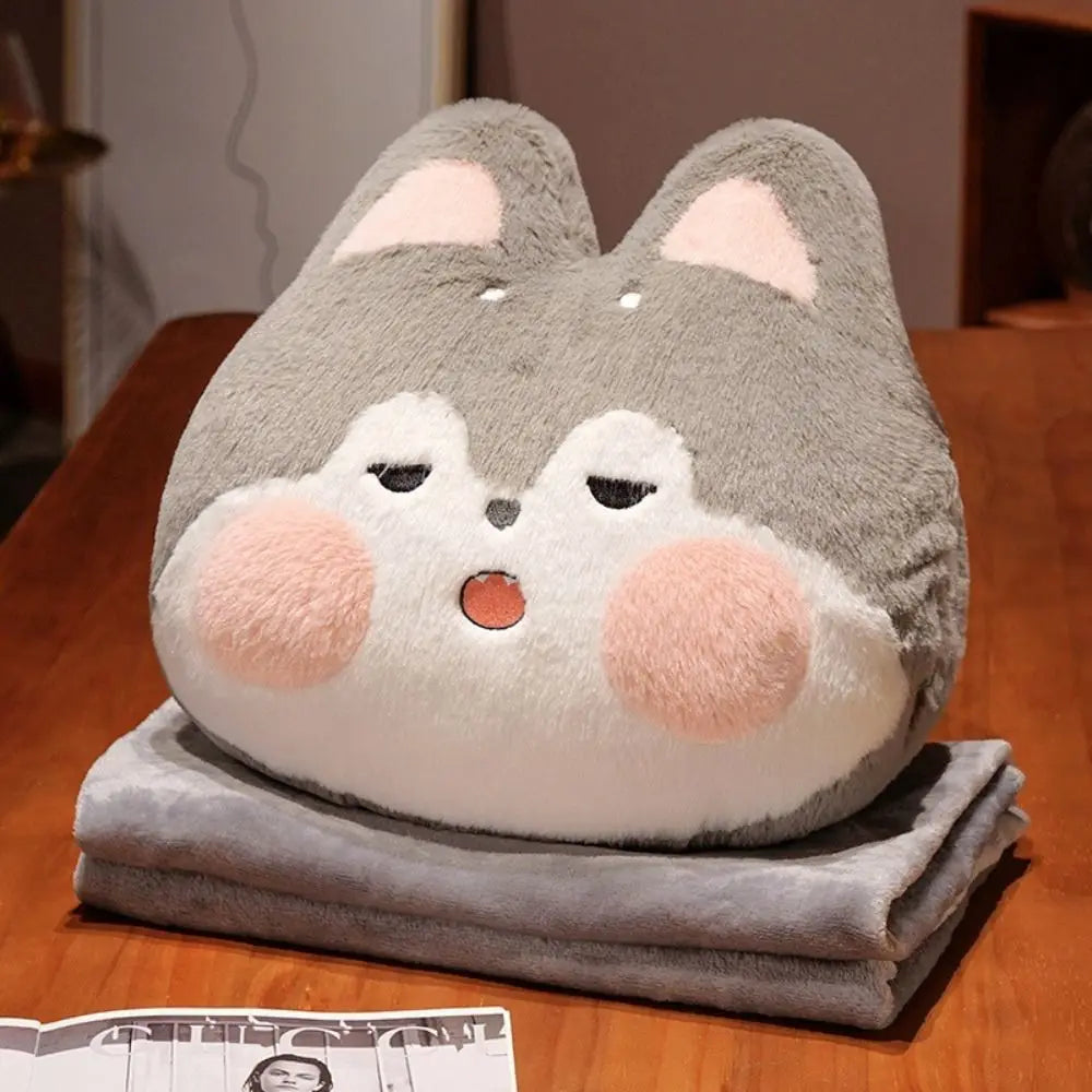 Cute with Blanket Warm Hand Throw Pillow Anime Rabbit in USA.