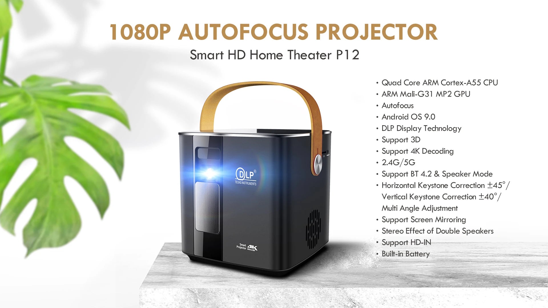 Mini Portable 1080P Native Projector Smart Home Theater LED in USA.