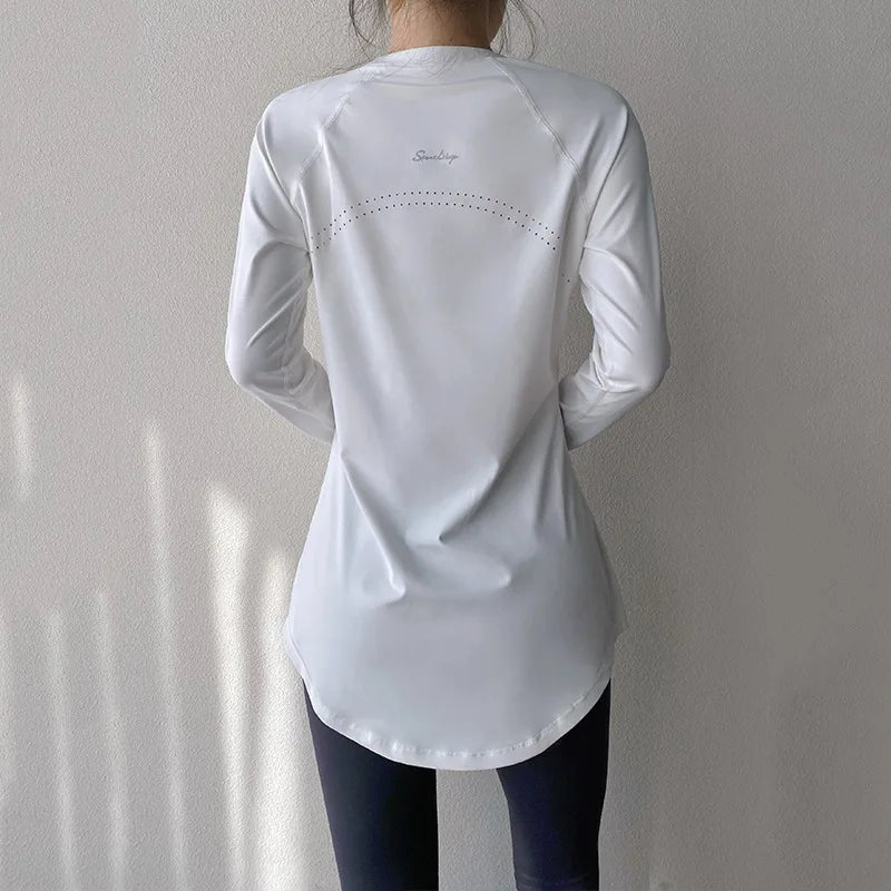 Long Sleeve Yoga Clothes Women Sportswear Woman Gym Running in USA