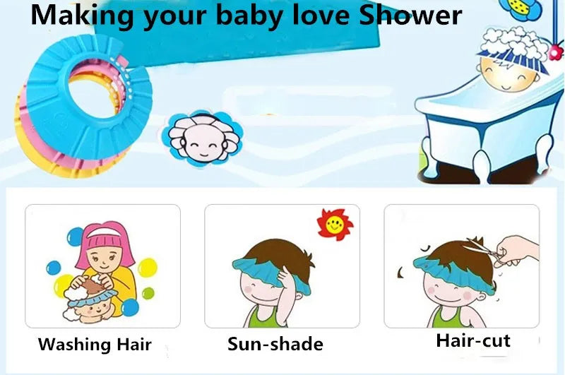 Adjustable Baby Shampoo Cap Kids Wash Hair Protection in USA