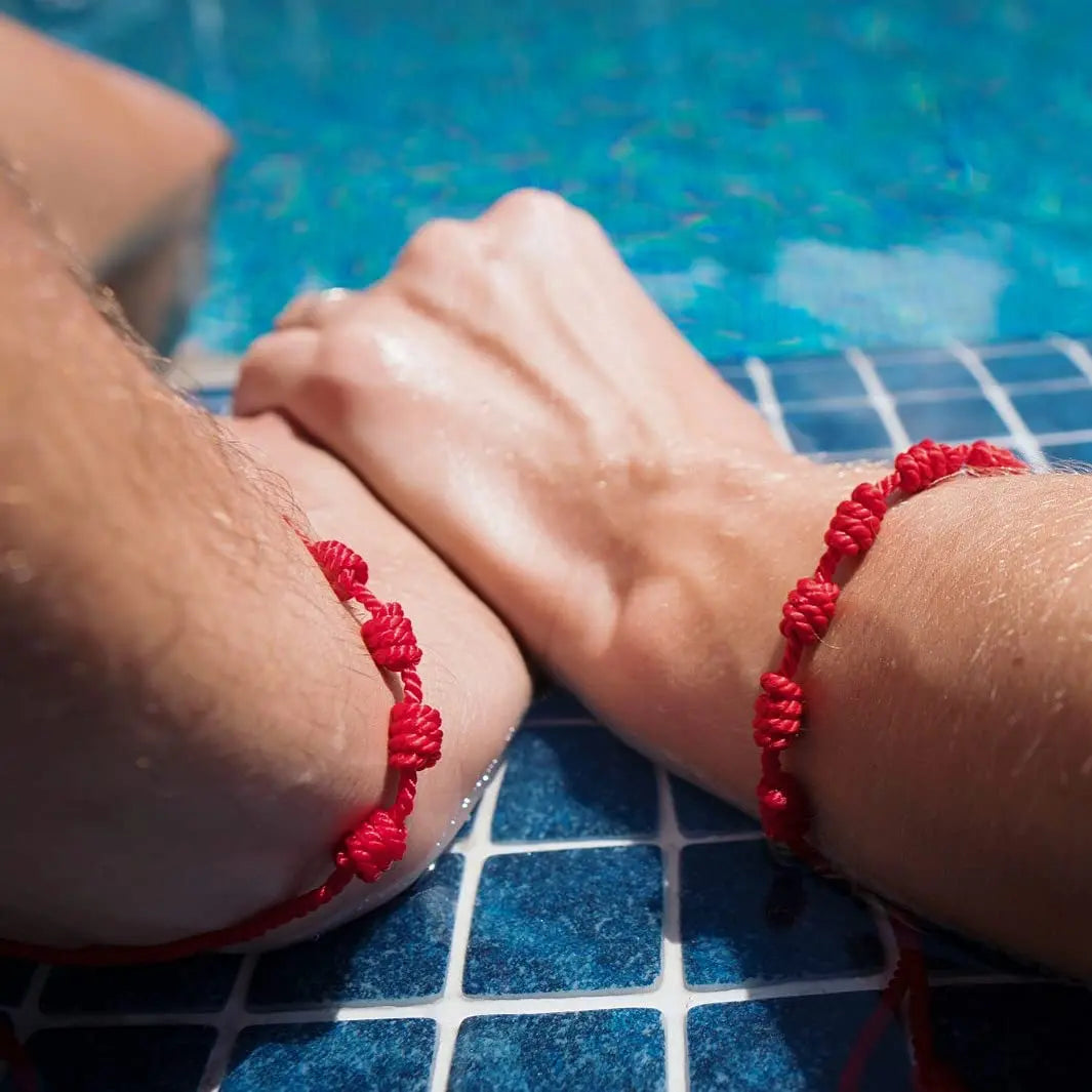 Knots Red Black String Bracelet For Protection Lucky Amulet in USA.