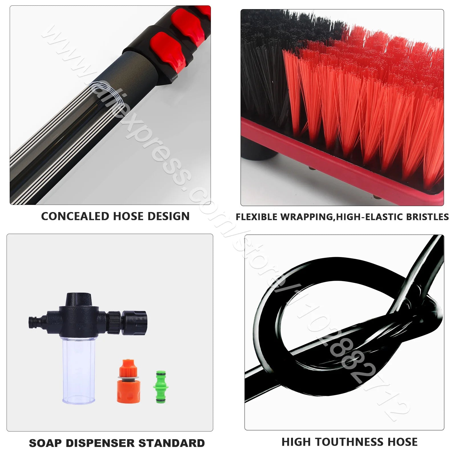 Window Squeegee Extension Pole Water Fed Brush IN USA.