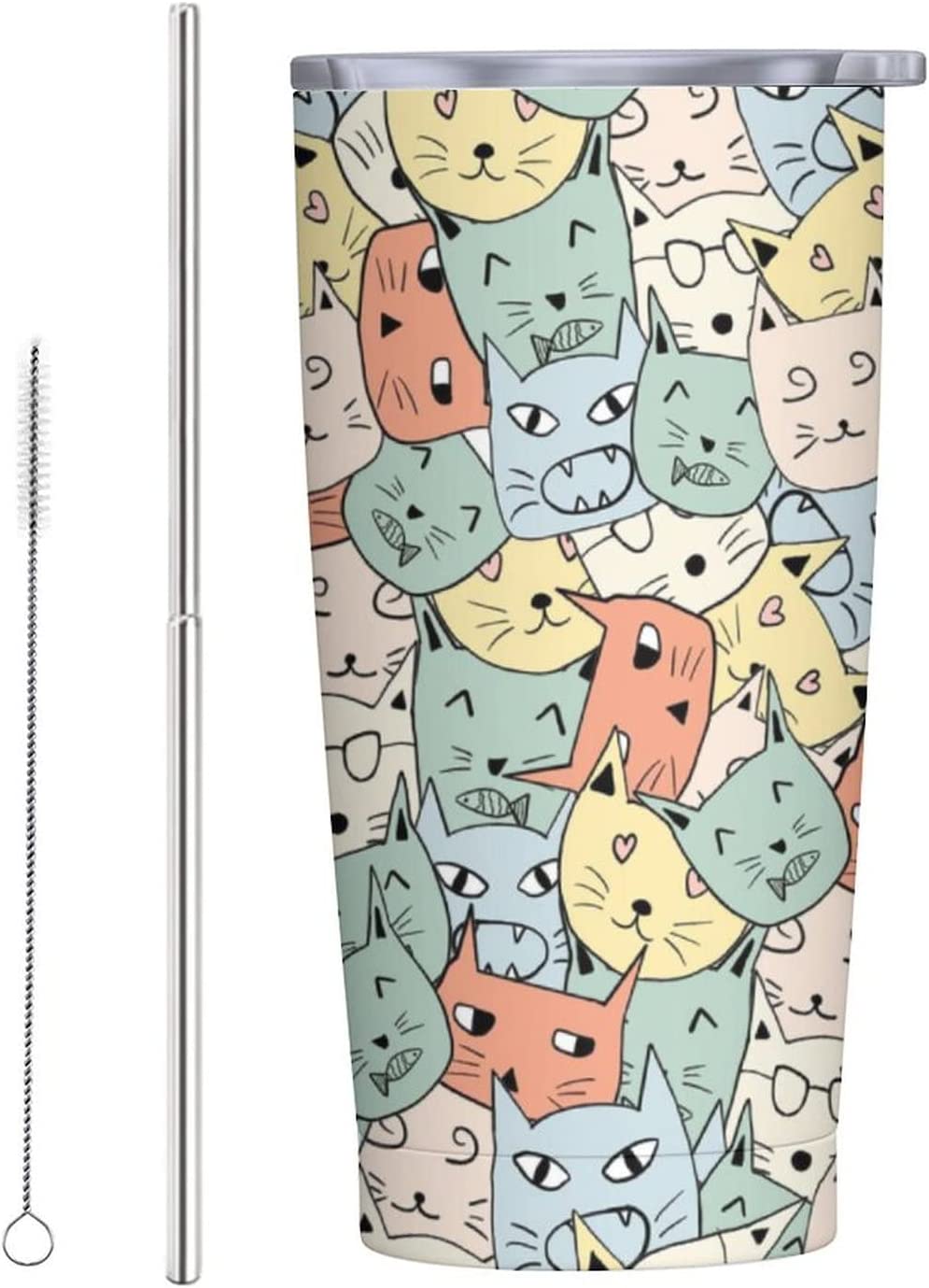 Cats Tumbler Gifts Vacuum Double Wall Cartoon Cute Cat in USA