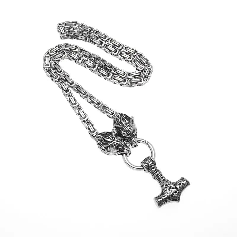 Stainless Steel Nordic Celtic Hammer Pendant Necklace in USA