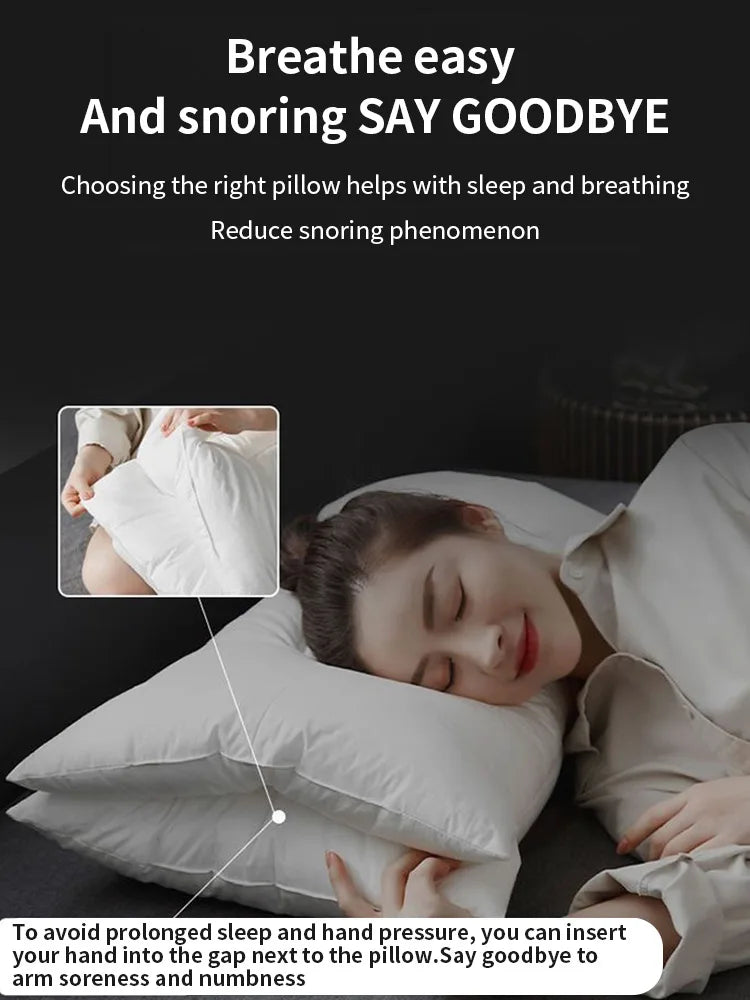 1PCS Pillows Soft Feather Velvet Neck Pain Relief Help Sleep in USA