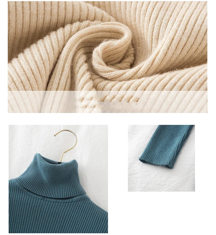 Women Spring Turtleneck Sweater Knitted Soft Pullovers cashmere in USA