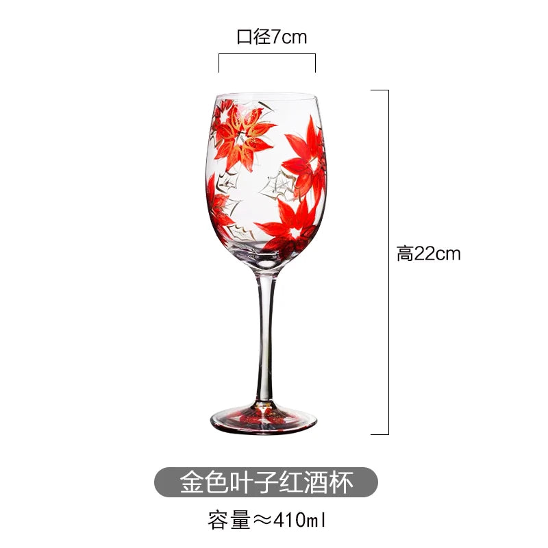 Hand Painted Wine Glass, Champagne Cup, Goblet, Crystal Cups in USA.