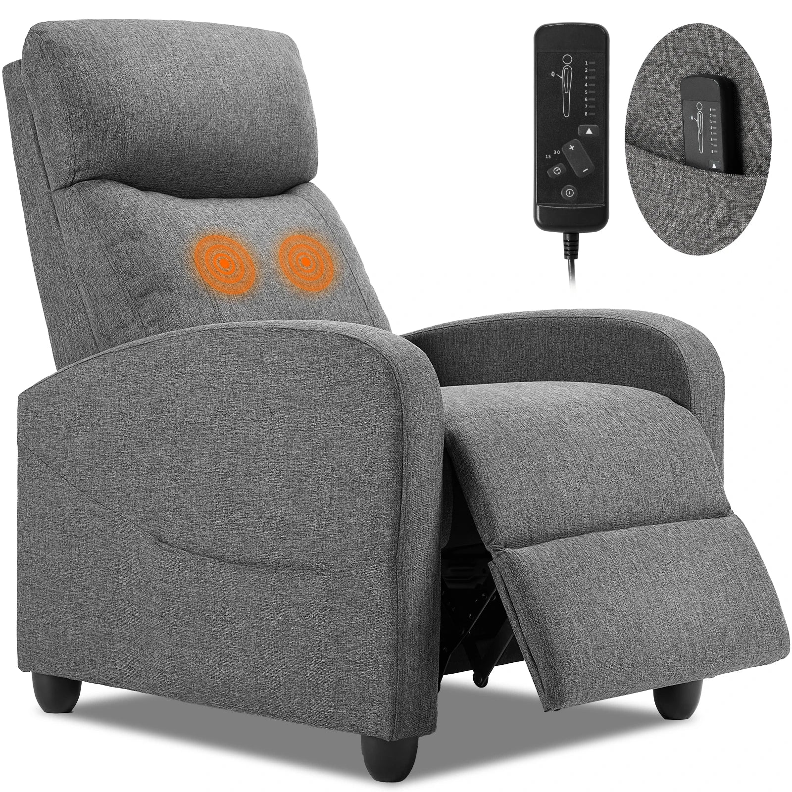 JHK Recliner Chair Massage Reclining Adults Comfortable in USA.