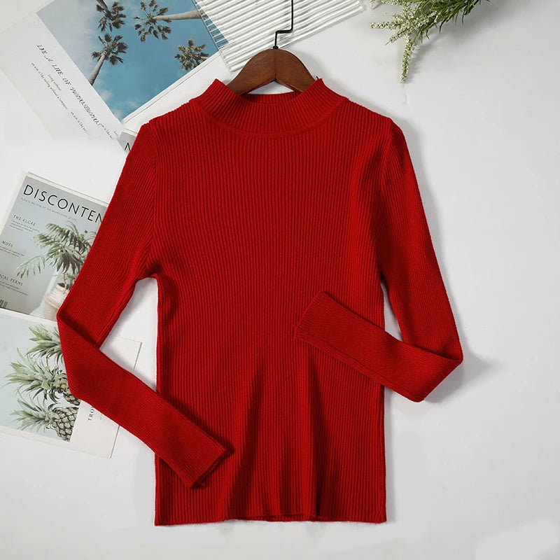 Women Spring Turtleneck Sweater Knitted Soft Pullovers cashmere in USA