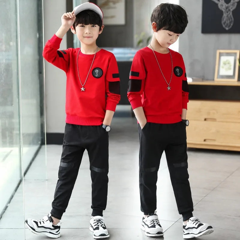 Boys Clothes Set striped Sweatshirt tops in USA