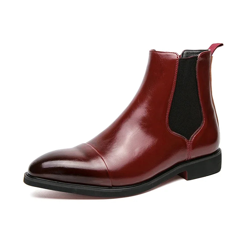 Luxury Brand Men's Chelsea Boots New Outdoor Red Sole in USA