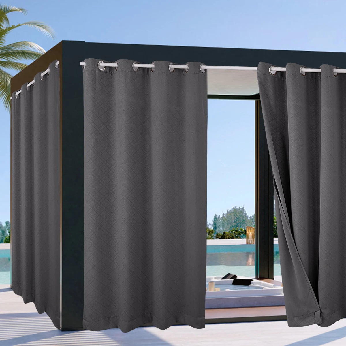 Blackout Curtains Outdoor Super Soft Thermal Insulation Curtains in USA