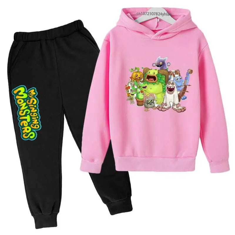 My Singing Monsters Kids Spring Autumn Cute Casual Hoodie+Pants in USA