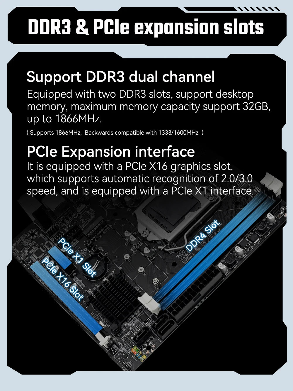 MACHINIST H61 Motherboard LGA 1155 DDR3 RAM Compatible With Intel Core