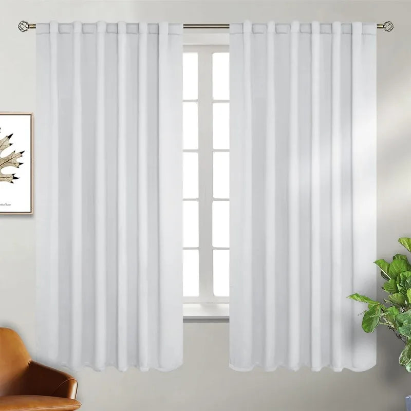 Navy Blue Elegant Blackout Curtains Rod Pocket in USA