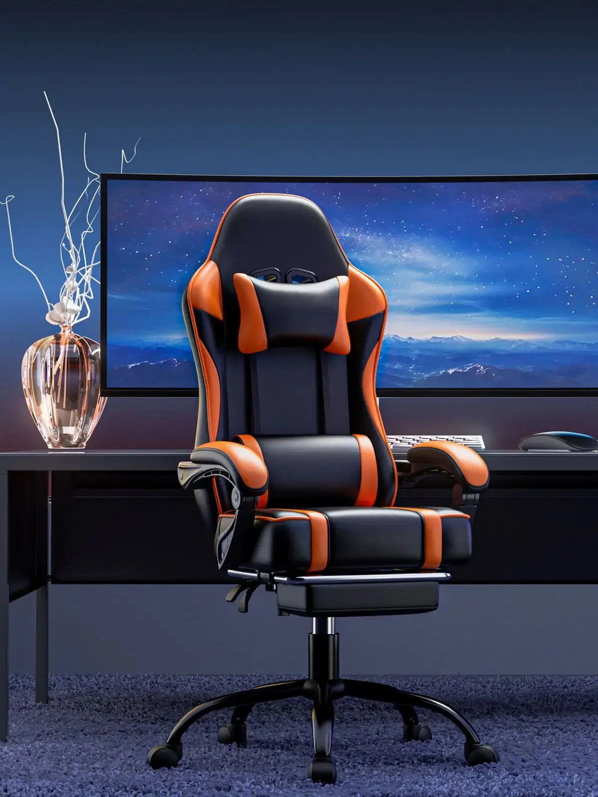 Gaming Chair Footrest, PU Leather Video Game Chairs IN USA.