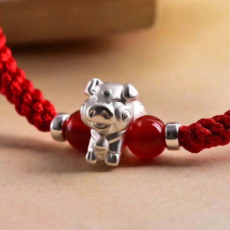 Sterling Silver Red Rope for Women and Men Korean Version in USA.