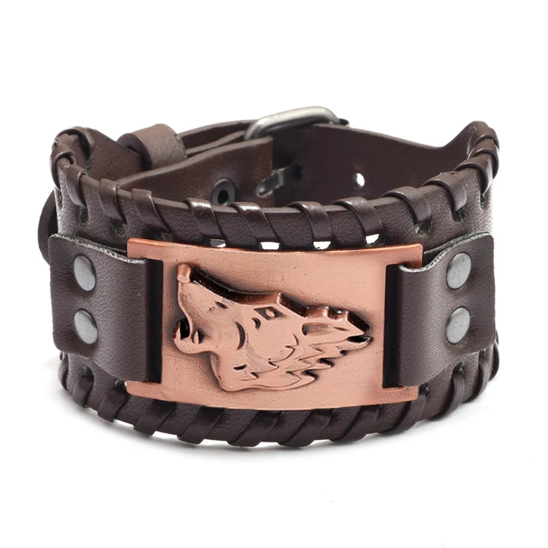 Leather Pirate Compass Bracelet Men's Bracelet in USA