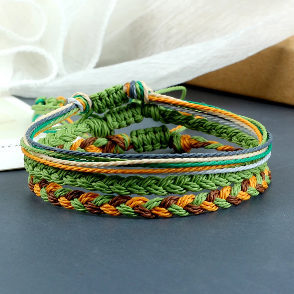 Multi Color Tibetan Buddhist Bracelet Women Men Lucky Charm in USA.