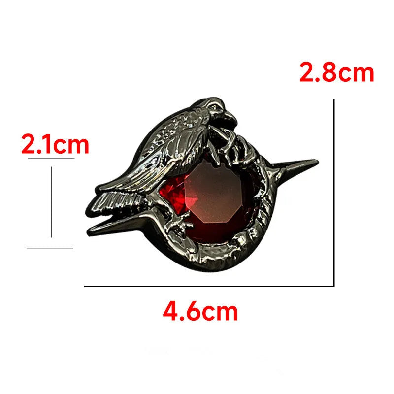 Black Crow Badge Pendant Alloy Corsage Pin Jewelry in USA