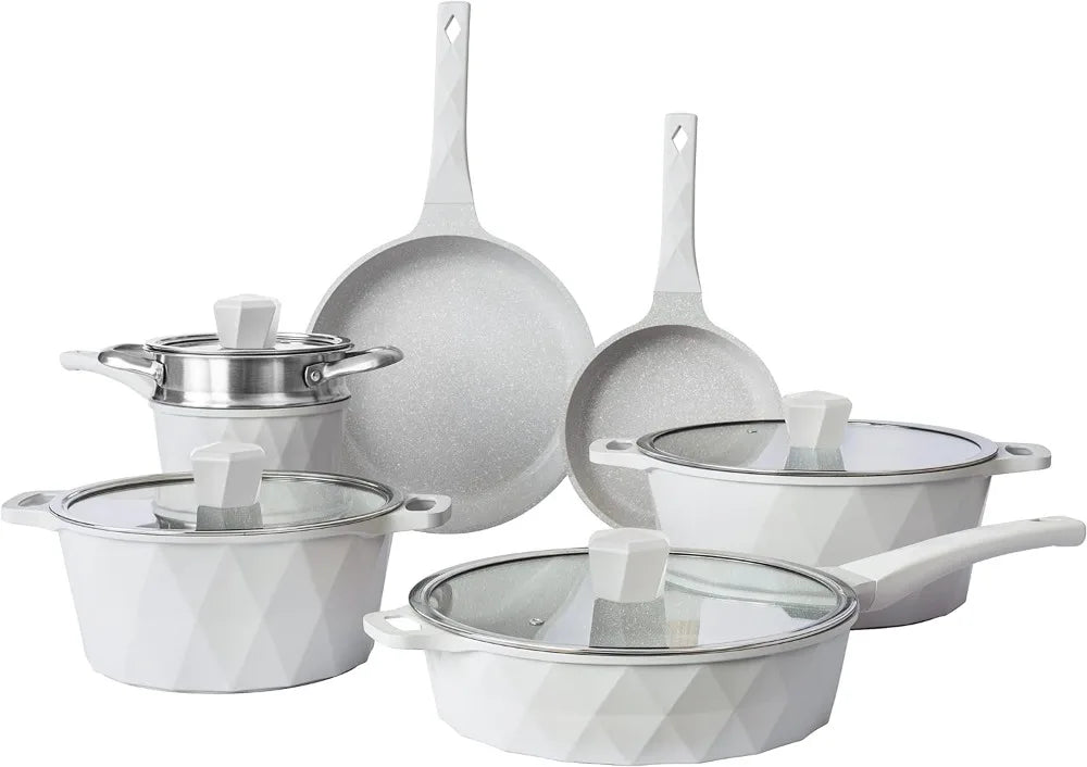 Country Kitchen Induction Cookware Sets Nonstick Cast