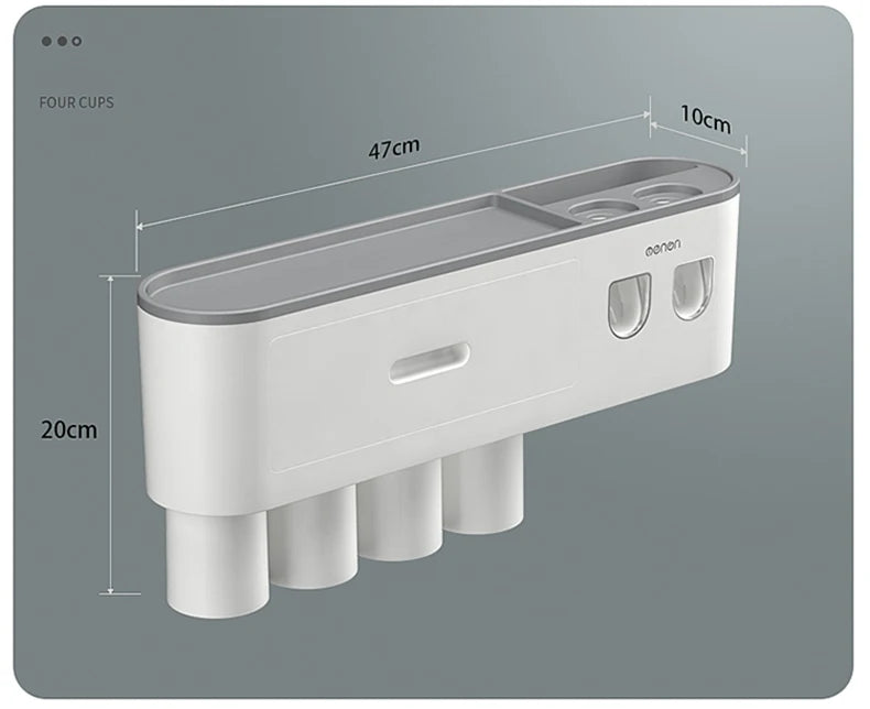 IZEFS Magnetic Adsorption Inverted Toothbrush Holder Double