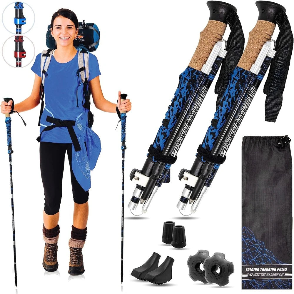 Folding Walking Sticks Lightweight Collapsible Hiking Poles in USA