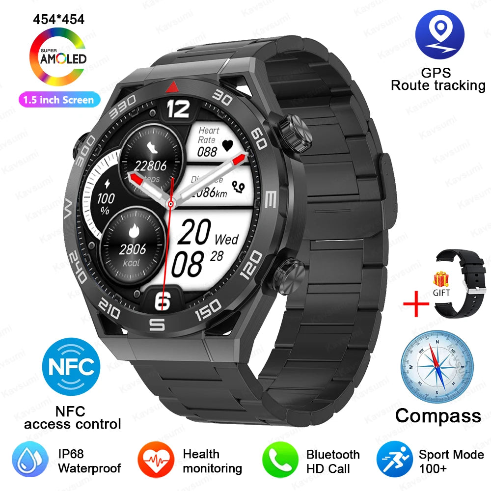 GPS Tracker Smartwatch Men NFC Bluetooth Call IN USA.