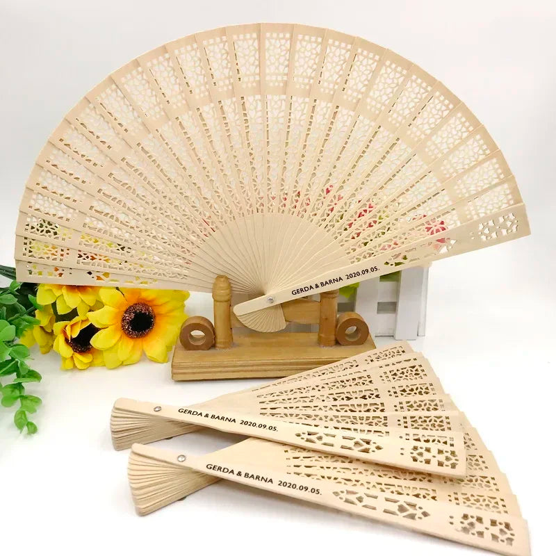 Gifts Guests Sandalwood Fan Folding Party Decoration in USA