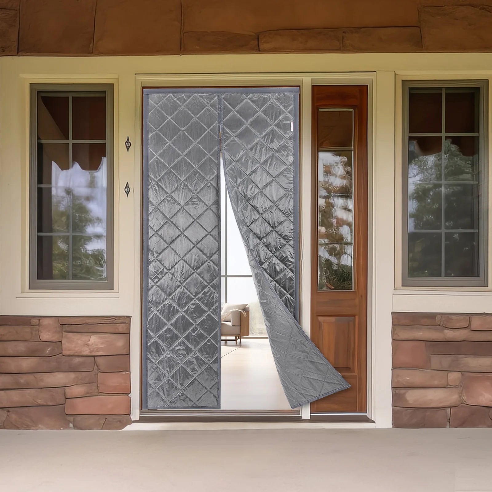 Magnetic Thermal Insulated Door Curtain Doorway Waterproof Door Cover in USA