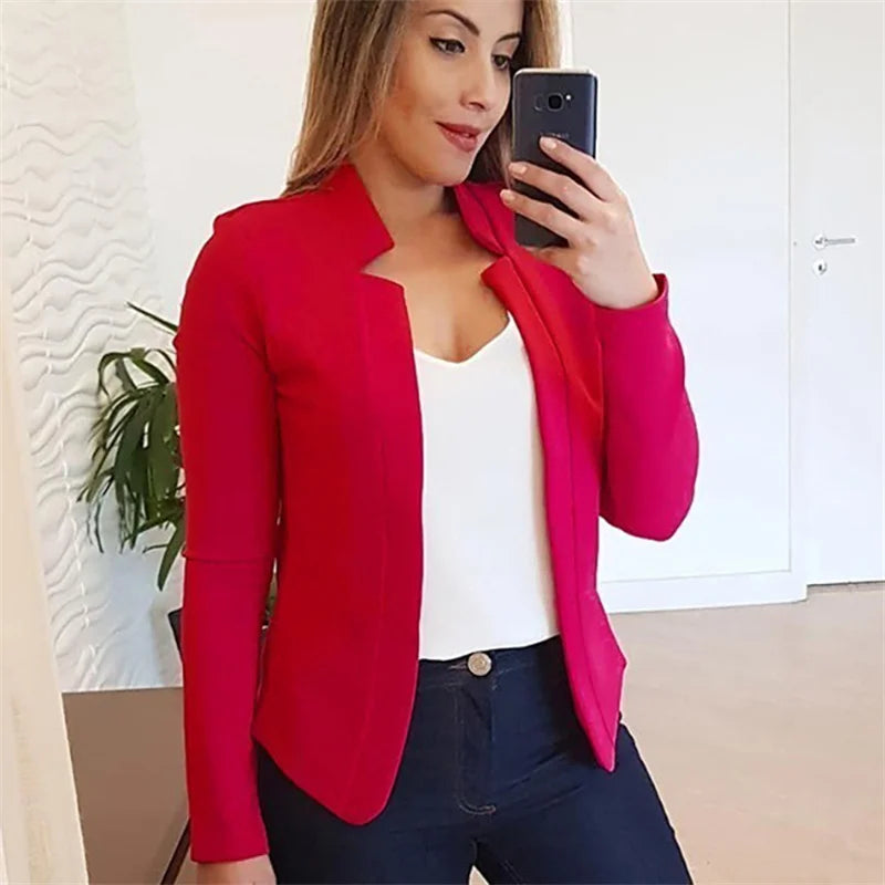 Women Thin White Blazers Autumn Female Summer Blazer in USA