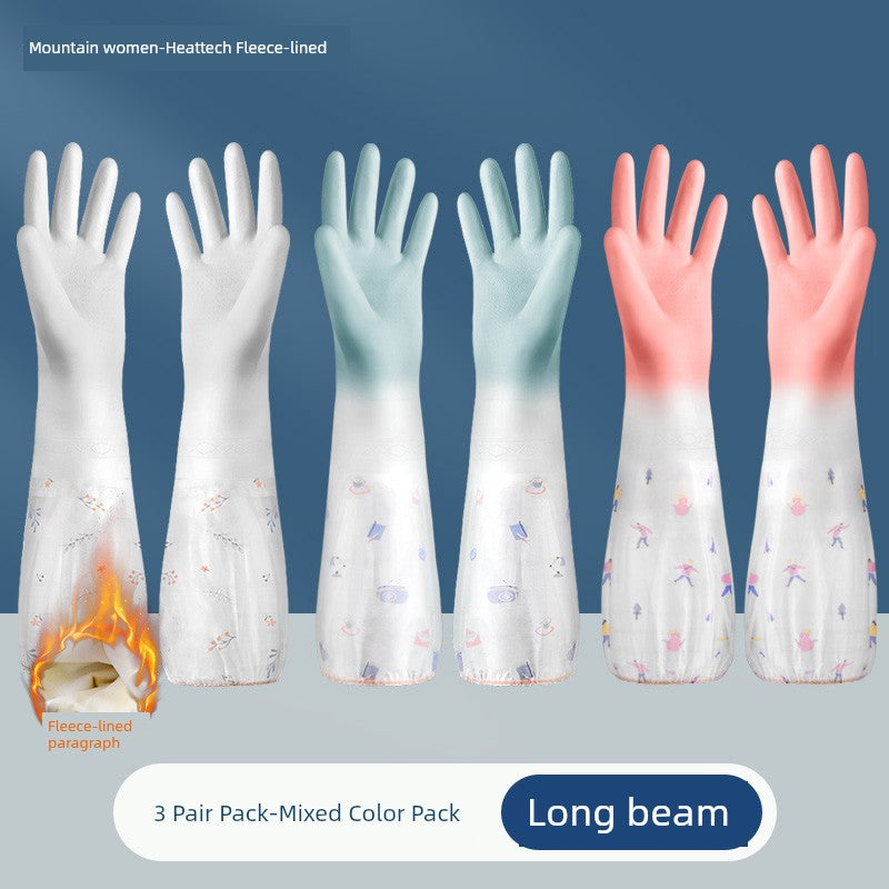 Household Kitchen Clean Abrasion Resistant Dishwashing Gloves in USA.