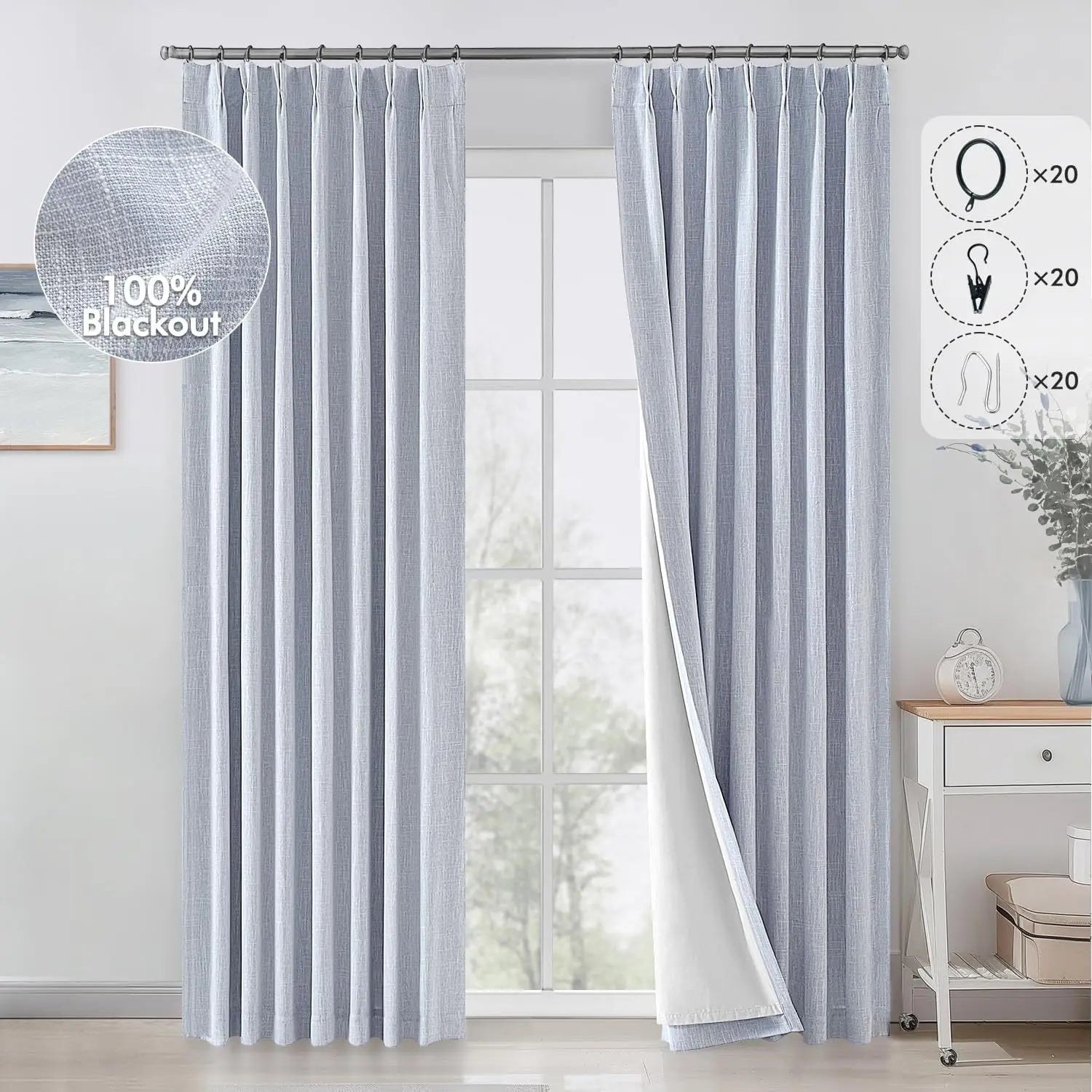 blackout linen curtains colored linen cotton curtains in USA