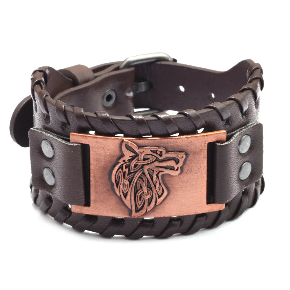 Leather Pirate Compass Bracelet Men's Bracelet in USA