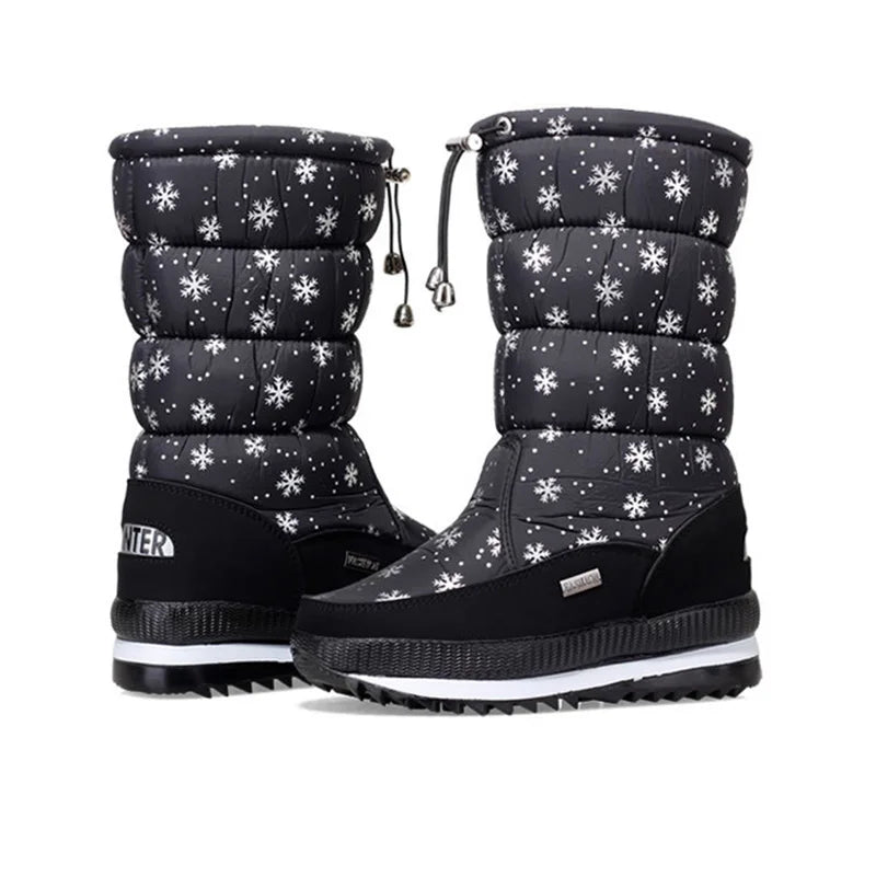 Women Snow Boots Platform Winter Boots Thick Plush Waterproof in USA